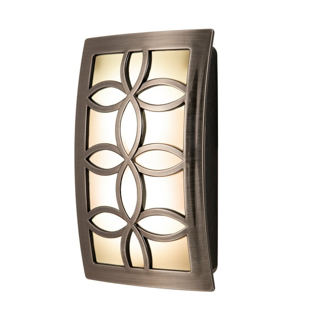 GE CoverLite LED PlugIn Night Light, Dusk to Dawn, Brushed Nickel