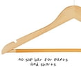 thumbnail image 2 of Honey-Can-Do Maple Wood Adult Clothes Suit Hangers, 24 Pack, 2 of 5