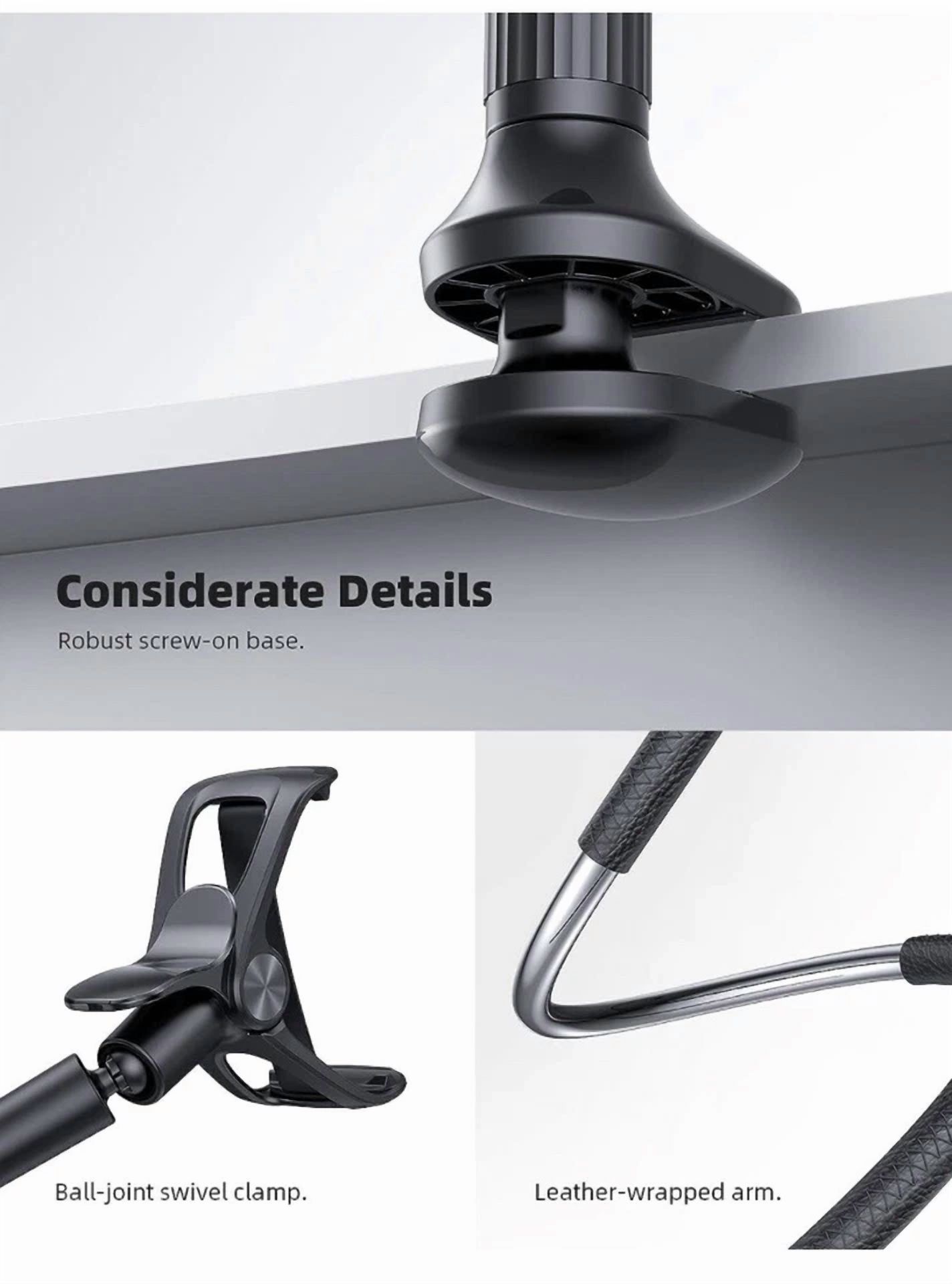 RHEA- Universal 360° Rotatable Phone Stand Holder Flexible Mount For Cell Phone Device
