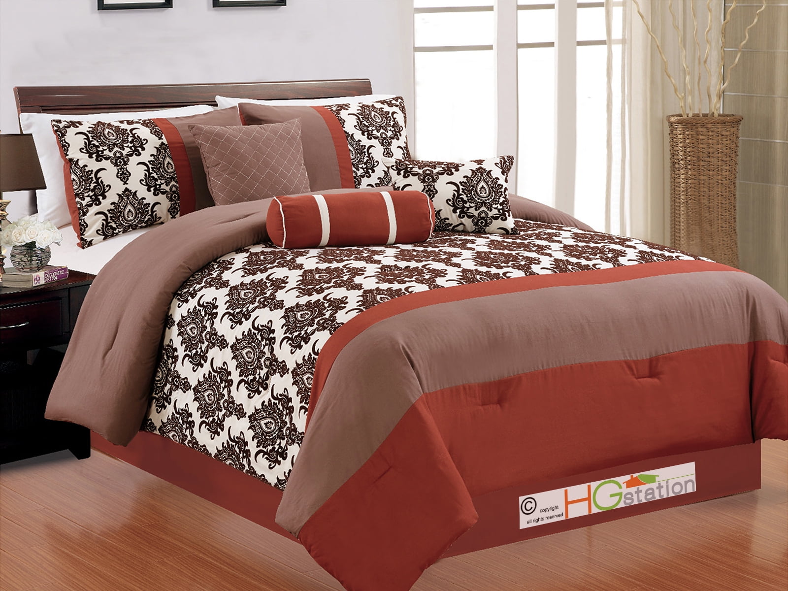 617237889249 Upc 11 Pc Felt Classic Damask Floral Striped