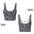 thumbnail image 5 of Haiem Daisies Flowers Pattern Womens Sports Bra - U Neck Padded Low Impact Yoga Bra Workout Crop Top Gym Moisture-Wicking Workout Vest -Small, 5 of 9