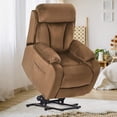 thumbnail image 2 of Lohoms Electric Power Lift Recliner Chair, Overstuffed Lift Chair Recliners for Elderly, Velvet Home Theater Seating Single Sofa Living Room,with Side Pockets Remote Control, Brown, 2 of 9