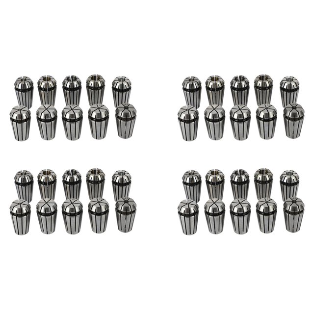 40Pcs Ultra Precision ER16 1-10MM Spring Collet Set para MáQuina de Grabado de Herramienta de Torno de Fresado CNC