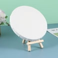 thumbnail image 3 of OATIPHO 4Pcs White Round DIY Panels Canvas Frame Set Blank Painting Board for Oils Acrylics and Tempera, 3 of 8