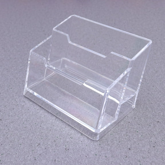 HONMEET 1Pc Transparent Acrylic Desktop Business Holder for Cards Storage and Office Organization