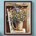 thumbnail image 1 of Cuadros Decorativos Kit de pintura por números DIY flor aceite arte imagen artesanía hogar pared decoración Wdftyju  embutido en tela, 1 of 8