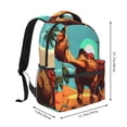 thumbnail image 2 of Easygdp Cool Camel Oasis Vibes Mochila Ergonómica Versátil para Laptop - Múltiples Bolsillos, Correas Ajustables, Unisex para Escuela, Viajes y Actividades al Aire Libre-One Size, 2 of 5
