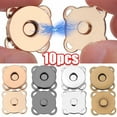 thumbnail image 2 of 1/10Sets Magnetic Snap Button Metal Invisible Sew on Button Lock Clasps Fasteners for Purse Bags Clothes Craft DIY Accessories, 2 of 10
