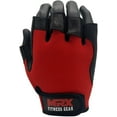 thumbnail image 4 of Weightlifting Gloves Palm Grip Half Finger Body Building Gym Glove for Exercise Training Fitness Workout Men's/Women's Red Large, 4 of 10