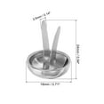 thumbnail image 2 of Uxcell 18x24mm Mini Brads Round Paper Fasteners for Art Crafting, Silver Tone 100pack, 2 of 5