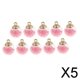 thumbnail image 1 of 4x10 Uds. Colgantes de bolas de cristal brillantes con diamantes de imitación, colgante de joyería, color rosa 5 piezas, 1 of 10