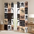 thumbnail image 2 of Feelyou Tribal Western Cowboy Curtains Pack of 2 (42x84 Each), Gothic Sheel Skull Curtains Blackout, Rustic Farmhouse Horse Bedroom Curtains, Living Room Curtains Decor, 2 of 6