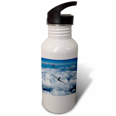 

3dRose Hurricanes Fighters Flight Clouds Sports Water Bottle 21oz