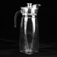 thumbnail image 4 of Botella de jugo transparente acrílica de 1,6 l, recipiente para hervidor de agua, jarra de jugo helada con tapa para Bar Home1.6L, 4 of 8