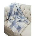 thumbnail image 3 of Fennco Styles Cozy Faux Mohair Plaid Fringed Throw Blanket, 3 of 4
