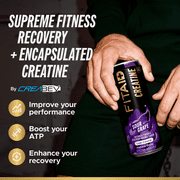 FITAID CREATINE Drink, Encapsulated Creatine, Naturally Sweetened, Sour Grape, 12-oz. cans (Pack of 12)
