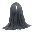 thumbnail image 4 of Bufanda de mujer, , Bufandas de verano, Bufanda de seda, Bufanda de algodón, Todos gris Yuyangstore Bufanda de algodón suave para mujer, 4 of 7
