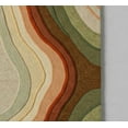 thumbnail image 5 of Oval Abstract Wave Area Rug – Multicolor Hand-Tufted Wool Carpet in Earth Tones for Modern Living Room or Bedroom – Universal Carpets, 5 of 5