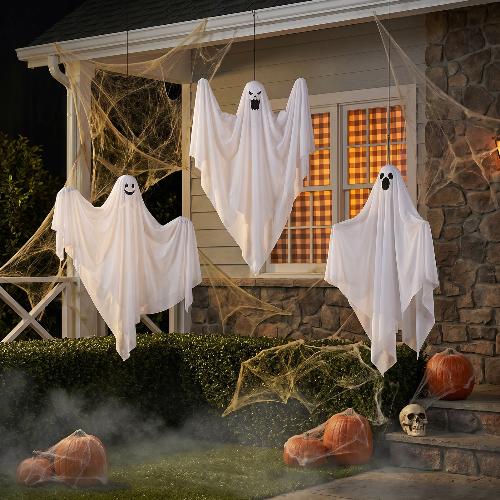Ayieyill 3-Pack Cute Hanging Ghost Decorations photo 6