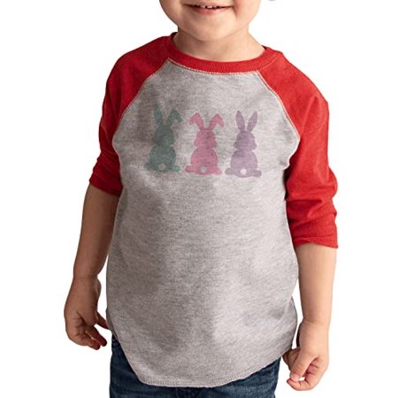 

7 ate 9 Apparel Kid s Happy Easter Shirts - Three Bunnies Red Shirt 5T