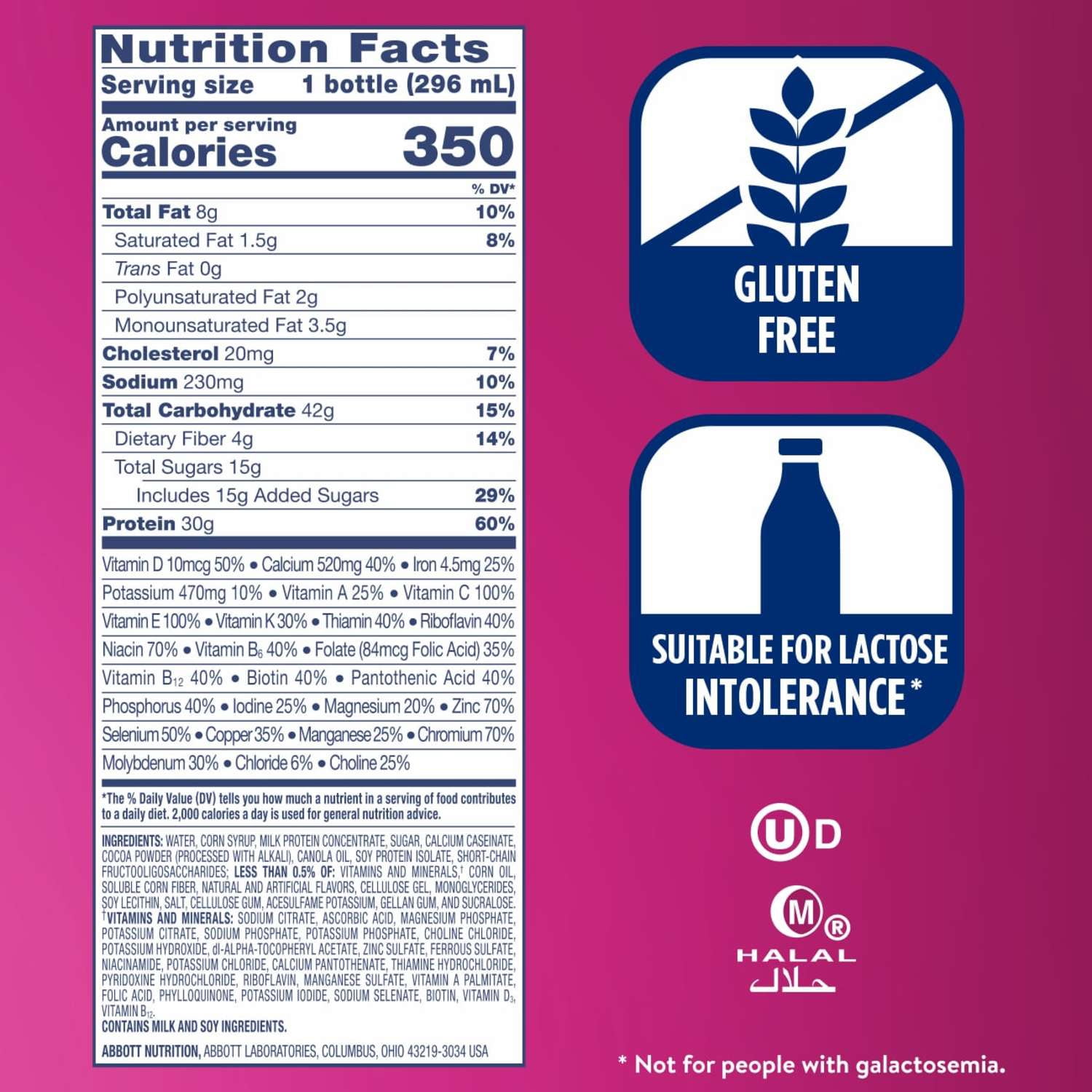 Ensure COMPLETE Nutrition Shake, 30g Protein, Milk Chocolate, 10 fl oz—16 Pack