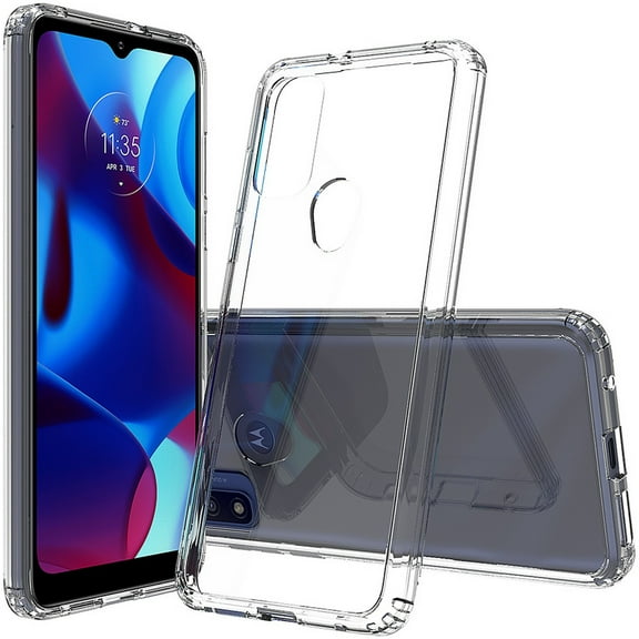 Clear Case for Moto G Pure 2021, Transparent [Aquaflex] Semi-Flexible TPU [Shock Absorbing] Phone Cover