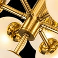 thumbnail image 5 of Rennnsan 4-Tiered Modern Glam 19-Light Sputnik Cluster Frosted Glass Globe Bubble Chandelier Gold, 5 of 5
