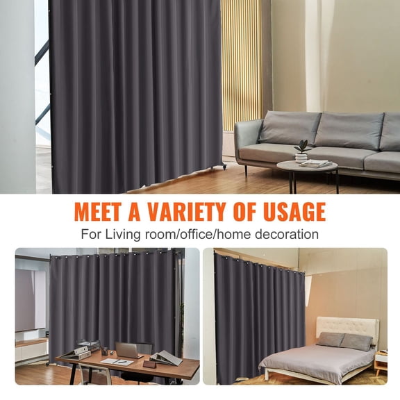 Room Divider,Portable Panel Room Divider with Wheels Curtain Divider Stand,Freestanding Room Divider Privacy Screen for Office,Bedroom,Dining Room,Study,Gray