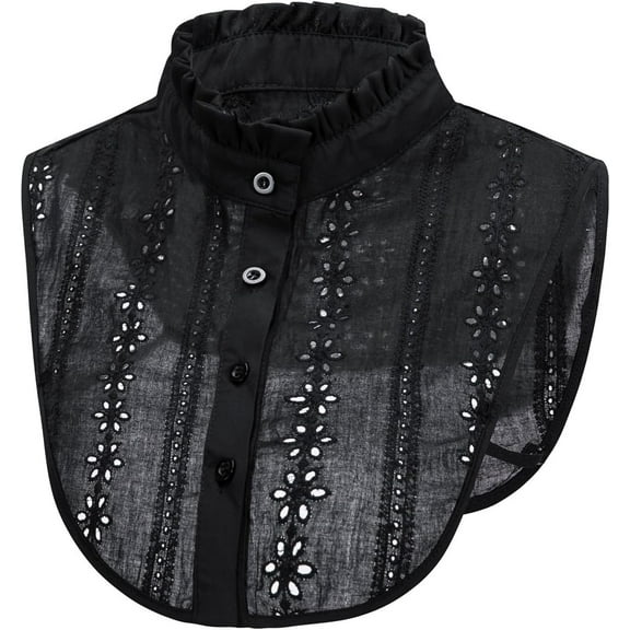 YooGuoGuo Jacquard Pure Cotton Fake Collar Comfortable and Breathable Hollow Out Dickey Collar Collar for Women & Girls