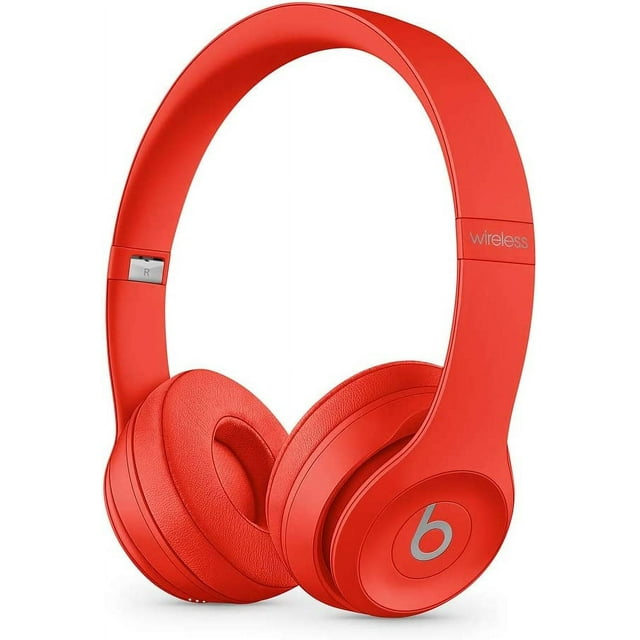 Casque Supra-Auriculaire Sans Fil Beats Solo3 Remis à Neuf - Puce W1, Bluetooth Classe 1, 40 Heures d'Écoute, Microphone et Commandes Intégrés - (Rouge)