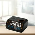 thumbnail image 3 of Alarm Clock Radio Multifunctional LED Music Timing Rechargeable FM Radio Alarm Clock for Home Black, 3 of 5