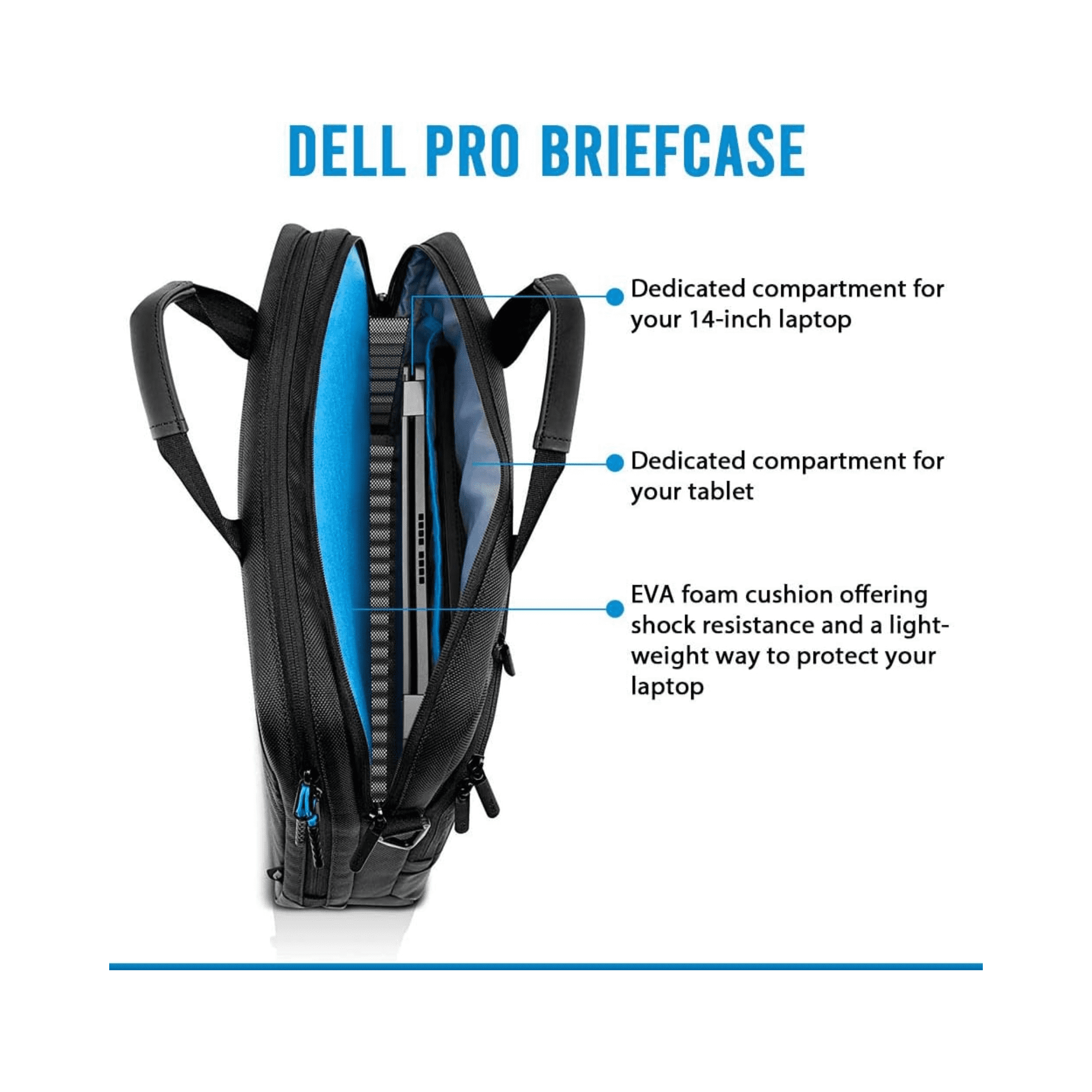 Dell Pro Briefcase 14 PO1420C Fits Most laptops up to 14Inch, PO-BC-14-20 (Fits Most laptops up to 14Inch)