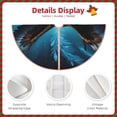 thumbnail image 3 of Sikiie Night Sky Forest Bald Eagle Nativity Christmas Tree Skirt, Jesus Christian Winter Holiday Tree Mat Decoration(30-48IN)30", 3 of 6
