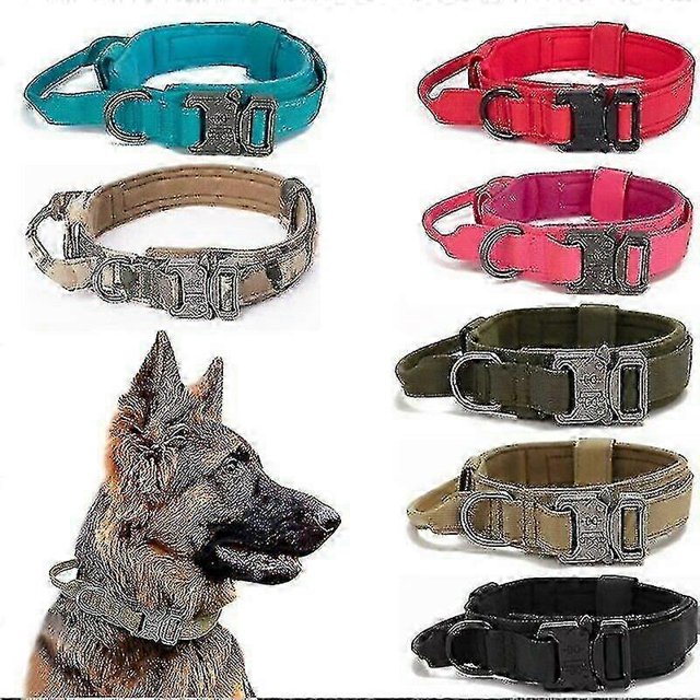 Universal Tactical-dog Collar Military-nylon Heavy Duty For Dogs Training 26s
