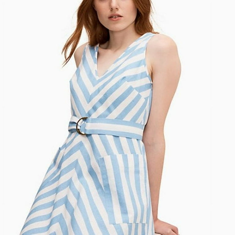 Kate spade blue and white striped dress hotsell