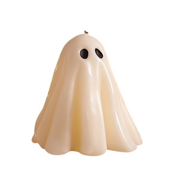 Ghost Aromatherapy Candle Creative Ornament,Halloween Candle White Decorative Candle Cute Candle Suitable For Halloween Party Home And Table Decoration