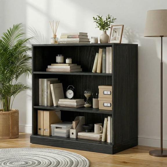 Lumioca 6-Tier Wooden Bookshelf, 82"H Bookcase with Adjustable Shelves (130lbs,Black)