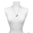 thumbnail image 3 of Delight Jewelry Silvertone Domed Music - Saxophone Silvertone Script Initial Disc - E - Charm Necklace, 20"+3", 3 of 4