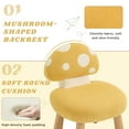 thumbnail image 5 of Dayalane Mushroom Kids Desk Chair Comfy, Upholstered Chairs with Wooden Legs for Ages 1-4, Playroom Furniture with Back, Bedroom, Kindergarten, Pink, 5 of 8