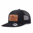 thumbnail image 6 of Vergiac Hunting Season Elk, Gun & Hunting Dog Leather Patch Mesh Trucker Hat, Men Breathable Adjustable Baseball Cap for Travel Outdoor Daily Outfits, 6 of 6