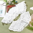 thumbnail image 4 of 2 piezas de cuello falso desmontable para blusa, cuello falso para camisa corta, cuello falso desmontable, costura de prendas, aplique, borde de encaje, ribete de escote, 4 of 5
