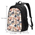 thumbnail image 5 of Pofeuu Watercolor Plants Print Storage Laptop Backpack with USB Charging Port[Water Resistant] College Computer Bookbag Fits, 5 of 7