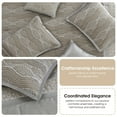 thumbnail image 6 of Lanco Emma Floral 6-Piece Comforter Set, Grey, California King, Fill Polyester, Geometric, 6 of 7