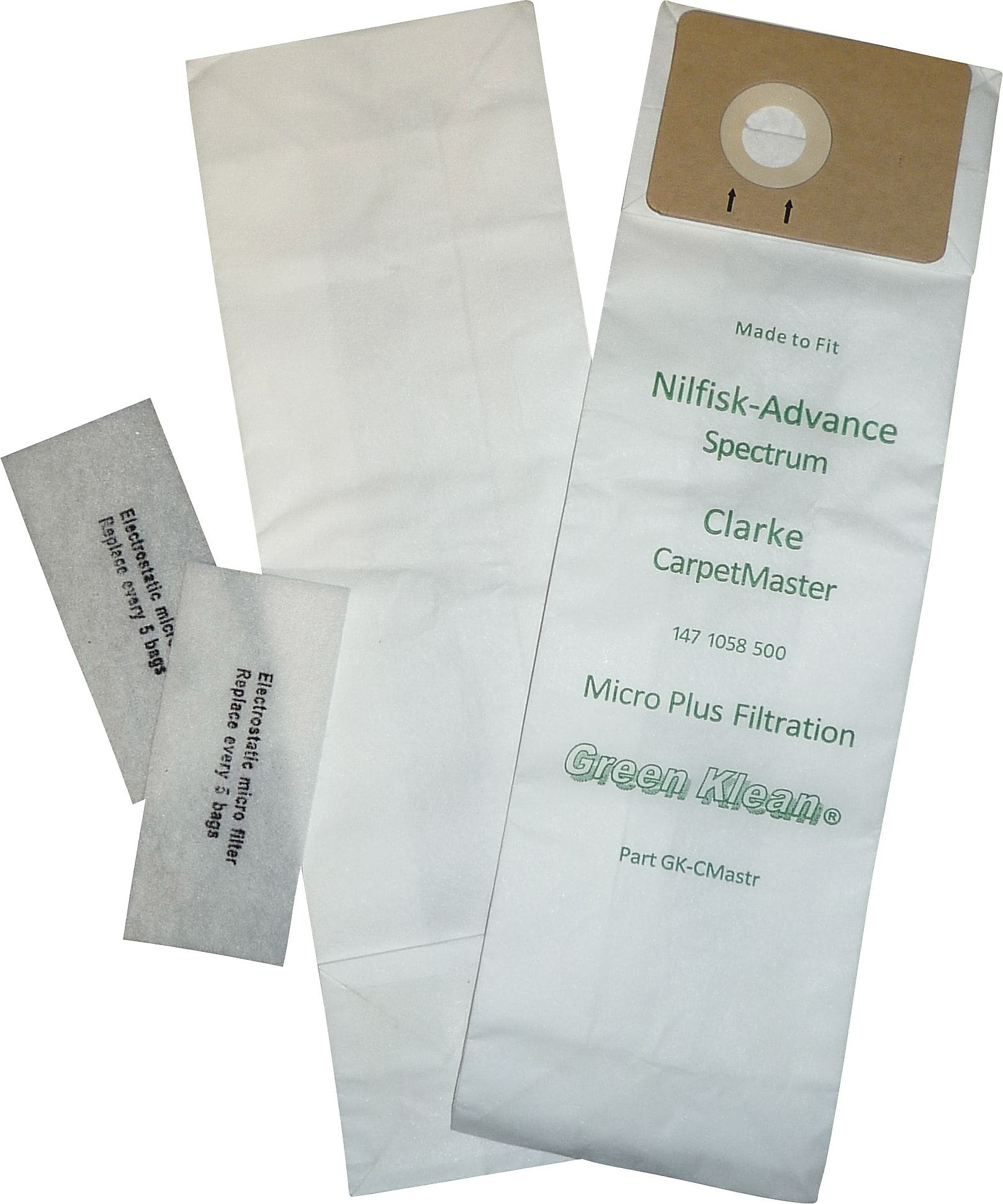 Green Klean Replacement Vacuum Bags Fits GKCMASTRP