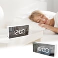 thumbnail image 1 of NARABB Digital Alarm Clock With Large Screen LED Display With Makeup Mirror 3- Brightness USB Port For Home Decoration, 1 of 4