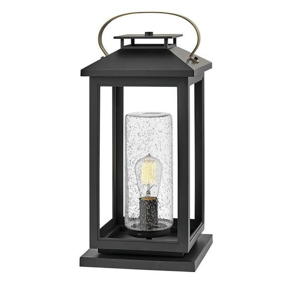 1 Light Medium Outdoor Low Voltage Pier Mount-Black Finish-E26 Medium Vintage Lamp Base Type-Led Lamping Type Bailey Street Home 81-Bel-4442146