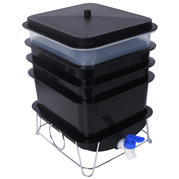 Worm Farm 4-Tray Bin Recycles Home Food Waste 20L