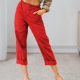 thumbnail image 2 of Pantalon Décontracté en Lin de Coton Respirant pour Femmes (Noir S), 2 of 9