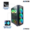 thumbnail image 5 of AQVIN Gaming Computer PC Desktop Intel Core i3 3.60 GHz, GeForce RTX 4060 8GB GDDR6, 32GB RAM DDR4 1TB SSD Storage, RGB Keyboard and Mouse, WiFi Ready, RGB Fans Windows 11 Pro - Black, 5 of 5