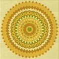 thumbnail image 1 of Ahgly Company Machine Washable Indoor Square Transitional Bold Yellow Area Rugs, 5' Square, 1 of 1